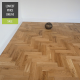 Sawbury Solid Natural Oak Brushed and Matt Lacquered 70mm x 18mm Parquet Wood Flooring | Parquet Herringbone Flooring