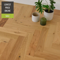 Sawbury Engineered Natural Oak Brushed and Oiled 85mm x 10/2mm Parquet Wood Flooring | Parquet Herringbone Flooring