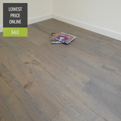 Calder Engineered Smoked Grey Oak Brushed and Oiled 190mm x 14/3mm Wood Flooring