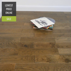 Milano Solid Smoked Oak Brushed & Lacquered 110mm x 18mm Wood Flooring | Solid Wood Flooring