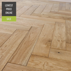 Sawbury Engineered Natural Oak Brushed and Oiled 100mm x 18/5mm Parquet Wood Flooring