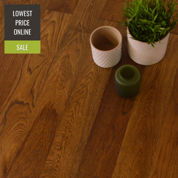 Stockholm Engineered Coffee Oak Brushed and Lacquered 110mm x 14/3mm Wood Flooring