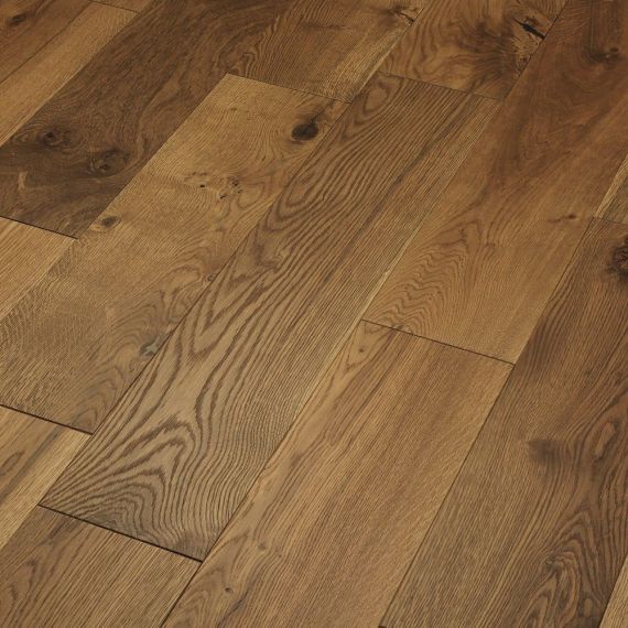 Glanwell Engineered Smoked Oak Brushed and Oiled 125mm x 10/3mm Wood Flooring (Wooden Flooring)