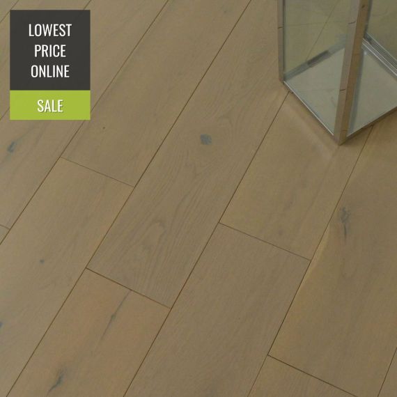 Edmonton Solid Silver Grey Oak Brushed & Lacquered 150mm x 18mm Wood Flooring | Solid Wood Flooring