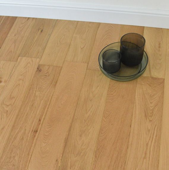 Glanwell Engineered Natural Oak Brushed and Oiled 150mm x 14/2mm Wood Flooring