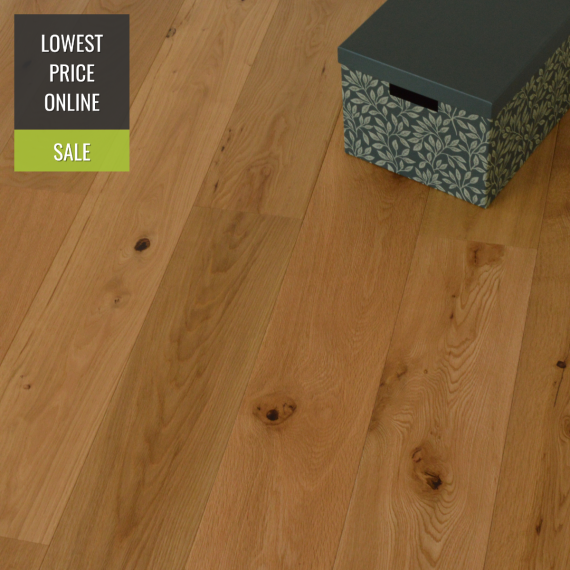 Barnworth Engineered Natural Oak Brushed and Oiled 170mm x 13.5/2.5mm Wood Flooring