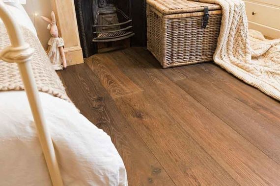 Stockholm Engineered Smoked Oak Brushed and Matt Lacquered 189mm x 18/4mm Wood Flooring (Wooden Flooring)