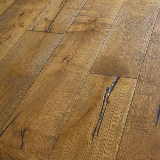 Twickenham Engineered Golden Distressed Oak Brushed & Oiled 190mm X 14/3mm Wood Flooring