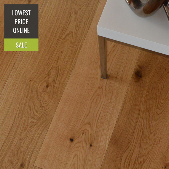 Glanwell Engineered Natural Oak Lacquered 220mm x 15/4mm Wood Flooring
