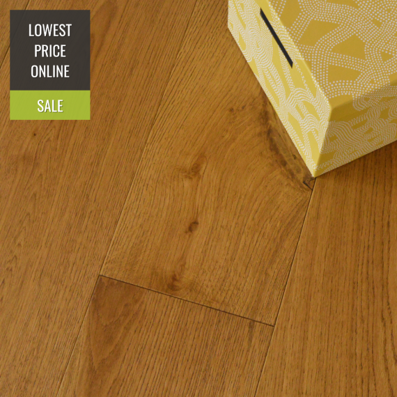 Glanwell Engineered Golden Oak Brushed and Lacquered 220mm x 15/4mm Wood Flooring