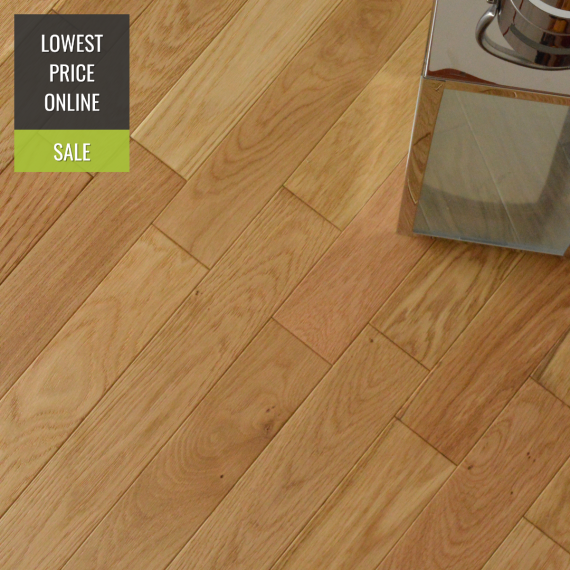 Twickenham Solid Natural Oak Brushed and Oiled 70mm x 18mm Wood Flooring | Solid Wood Flooring