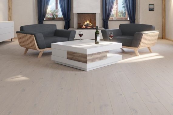 Meister PD200 Arctic White Rustic Oak Oiled 180mm x 13/2.5mm Wood Flooring (Wooden Flooring)