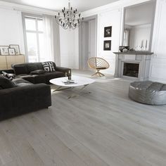 Hillingdon Engineered Plantation French Grey Oak Brushed and Lacquered 150mm x 18/4mm Wood Flooring (Wooden Flooring)