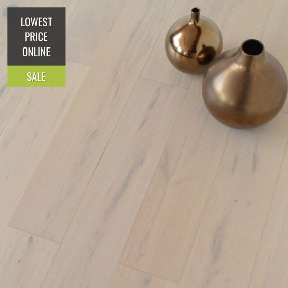 Cressington Engineered White Oak Brushed and Lacquered Click Lok 165mm x 10/1.2mm Wood Flooring