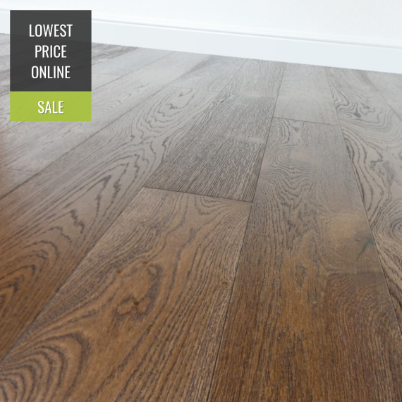 Highgate Engineered Coffee Oak Brushed and Lacquered 180mm x 15/4mm Wood Flooring