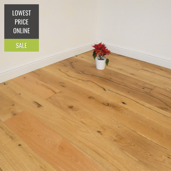Highgate Engineered Natural Oak Distressed and Oiled 190mm x 15/4mm Wood Flooring