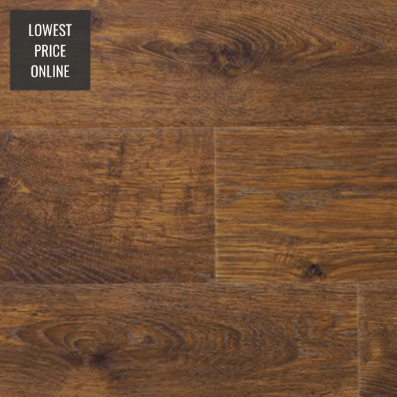 Glanwell Engineered Coffee Oak Brushed and Lacquered Click Lok 130mm x 14/3mm Wood Flooring (Wooden Flooring)