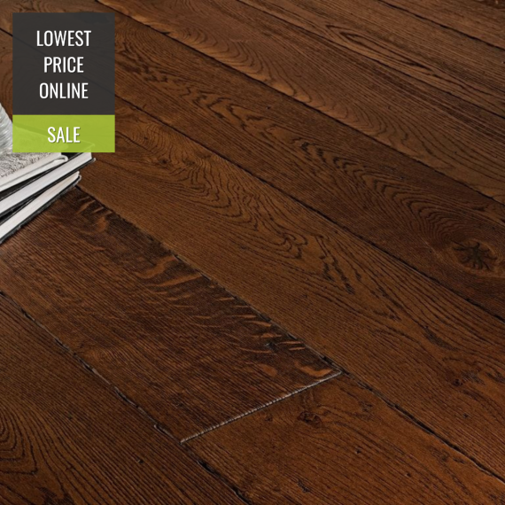 Highgate Engineered Coffee Antique Oak Brushed & Lacquered 120mm x 14/3mm Wood Flooring