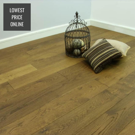 Calder Elite Engineered Smoked Oak Brushed and Lacquered 190mm x 15/4mm Wood Flooring