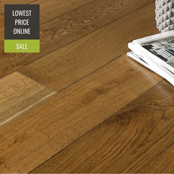 Highgate Engineered Smoked Oak Brushed and Lacquered 125mm x 18/4mm Wood Flooring