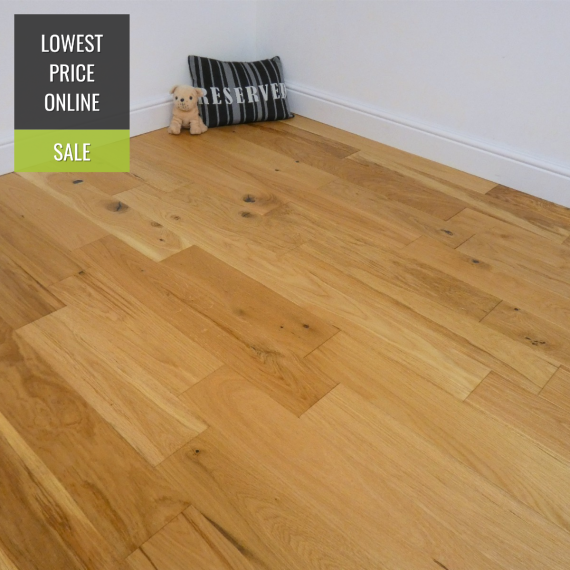 Fyfield Engineered Natural Oak Brushed and Lacquered 125mm x 18/5mm Wood Flooring