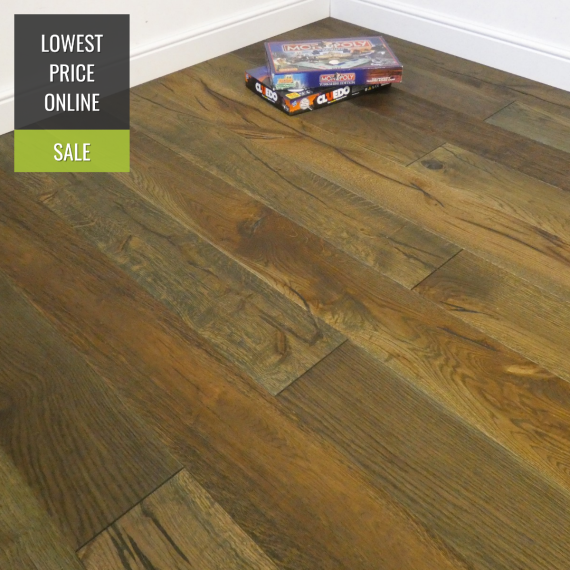 Highgate Engineered Golden Smoked Oak Oiled & Distressed 190mm x 15/4mm Wood Flooring