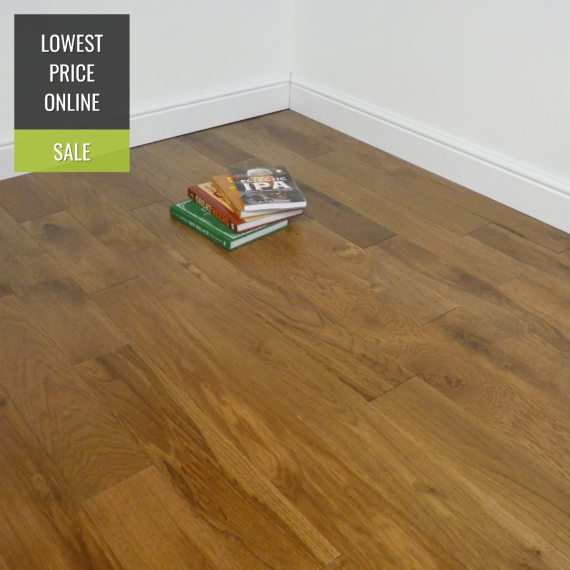 Highgate Solid Smoked Oak Brushed & Matt Lacquered 123mm x 15mm Wood Flooring | Solid Wood Flooring