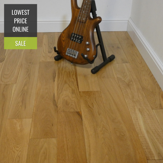 Glanwell Engineered Natural Oak Lacquered 125mm x 18/5mm Wood Flooring