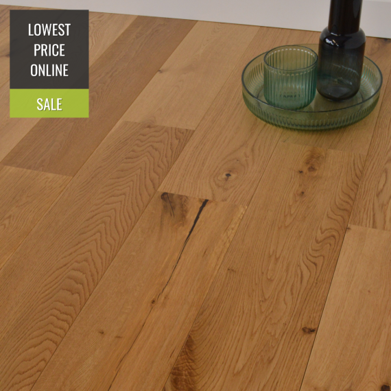 Barnworth Engineered Natural Oak Lacquered 170mm x 13.5/2.5mm Wood Flooring